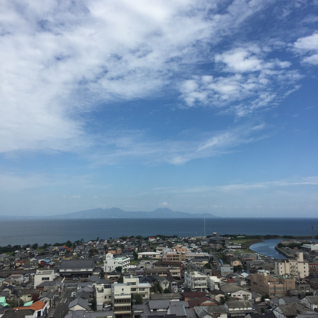 Here, what you can see from the top of Shimabara castle